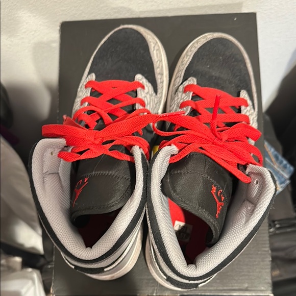 Jordan Sneakers with Red and Black Accents - Picture 2 of 5